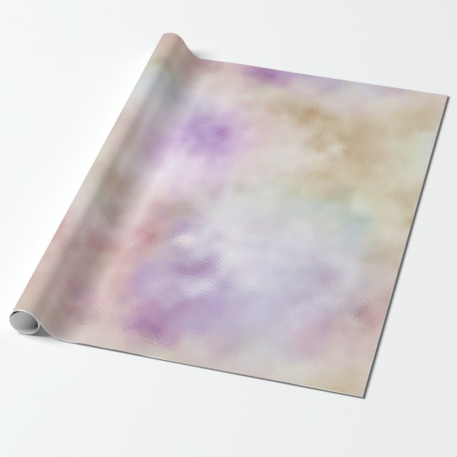 Papel De Presente Dreamy Dourado Purple Ombre (Desenrolado)