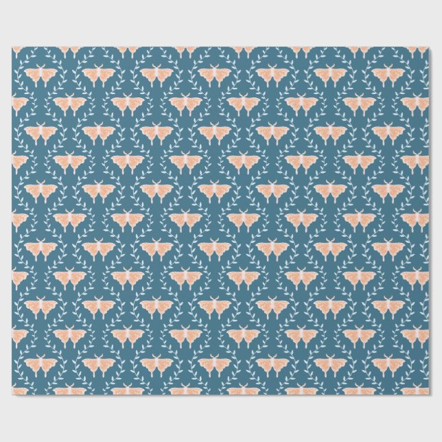 Papel De Presente Dreamy Moths & Vines - Whimsical (Aberto)