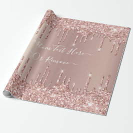 Papel De Presente Drives Sparkle Luminter de Blush Dourado rosa - Se