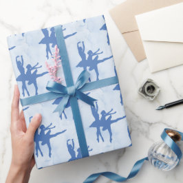 Papel De Presente Duas Ballerinas Azul, Ocasião Toda