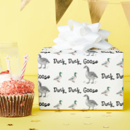 Papel De Presente Duck Duck Goose Crianças Engraçadas Jogo Cartograf