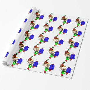 Papel De Presente Duende e presente