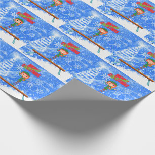 Papel De Presente Duende Ginasta Feliz Natal