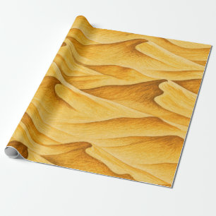 Papel De Presente Dunas de Areia Dourada do Deserto