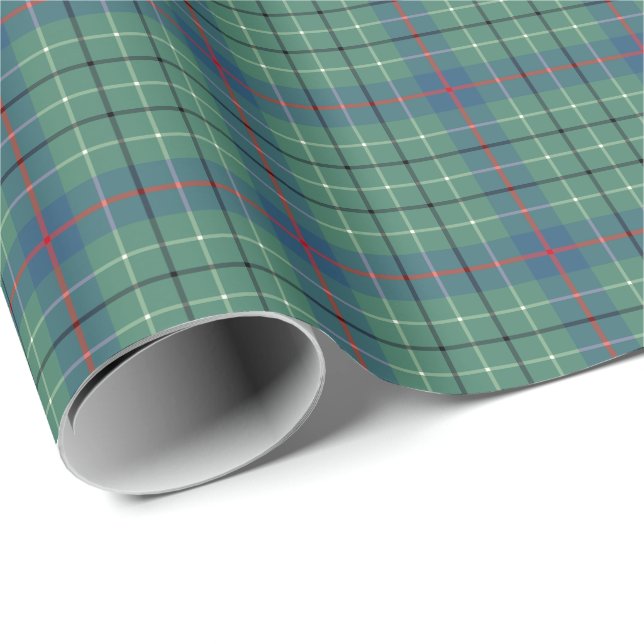 Papel De Presente Duncan Clan Antigo Tartan (Ponta do rolo)