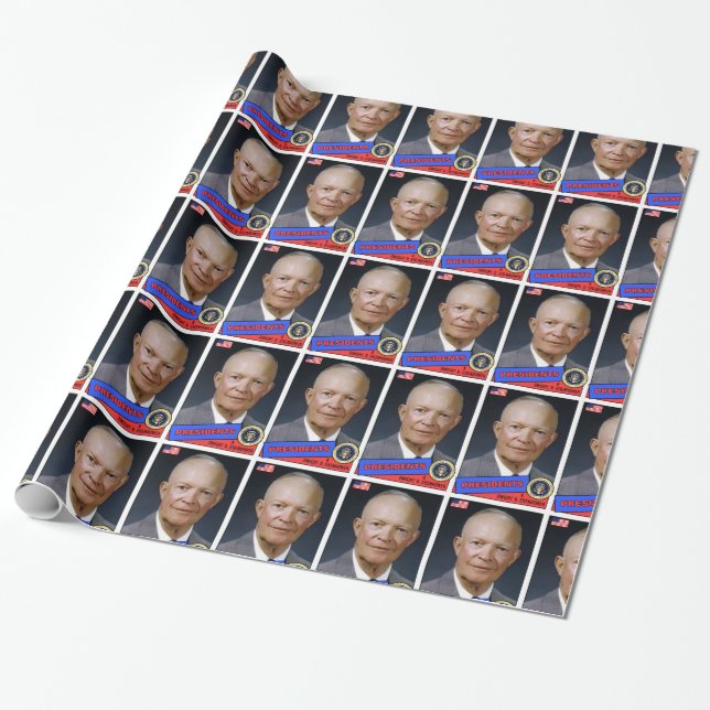 Papel De Presente Dwight D. Placa Baseball Eisenhower (Desenrolado)