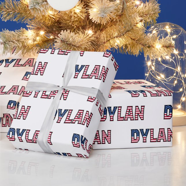 Papel De Presente Dylan Vorname Name USA US Geschenkpapier Papier (Feriados)