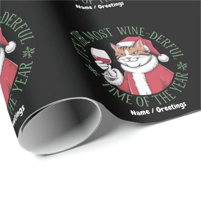Papel De Presente É a época mais vin-íficante do ano (Ponta do rolo)