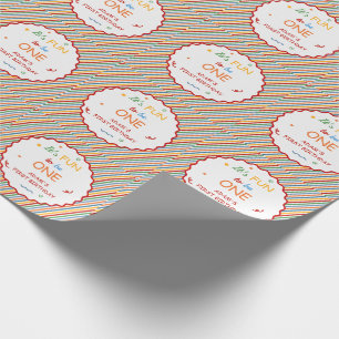 Papel De Presente É Divertido Ser Um Aniversário de Faixa Colorida