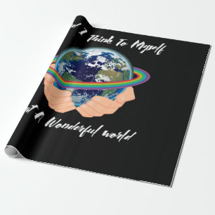 Papel De Presente E Eu Penso Que Um Mundo Maravilhoso