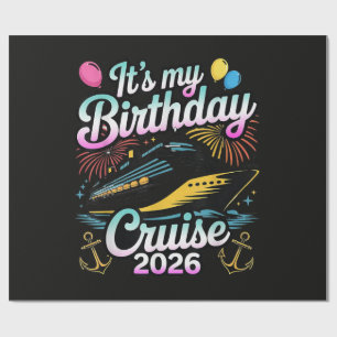 Papel De Presente É Meu Cruzeiro de Aniversário 2026 Cruzeiro de Ani
