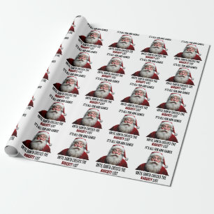 Papel De Presente É tudo divertido e jogos, bom Natal para o Pai Nat
