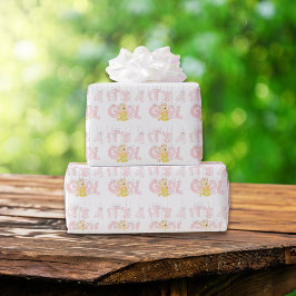 Papel De Presente É um Chá de fraldas de Urso de Teddy