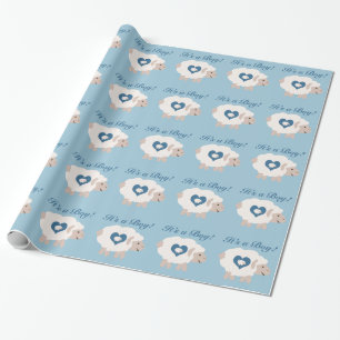 Papel De Presente É um menino! Mama Sheep