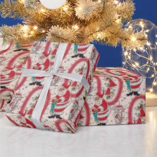 Papel De Presente É um Natal retrô 