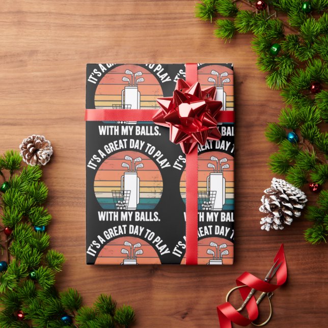 Papel De Presente É Um Ótimo Dia Para Brincar Com As Minhas Bolas Go (Presente de Natal)