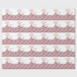 Papel De Presente É uma garota! Baleia rosa-branca