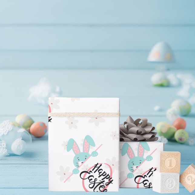 Papel De Presente Easter Blue Bunny Wrapping Paper (Criador carregado)