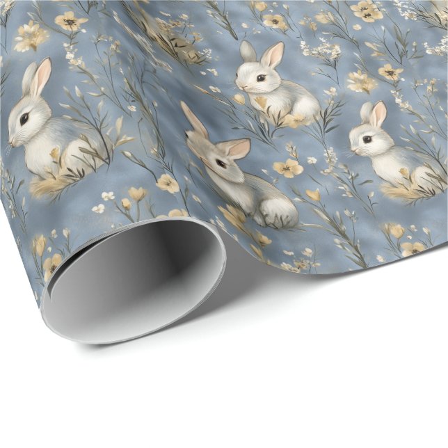 Papel De Presente Easter Spring Bunny (Ponta do rolo)