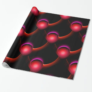 Papel De Presente ECLIPSE Cor-de-rosa vermelho-preto vibrante
