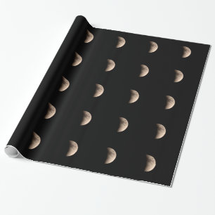 Papel De Presente Eclipse lunar com crateras