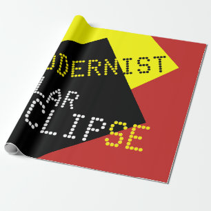 Papel De Presente Eclipse Solar Modernista Curioso personalizável