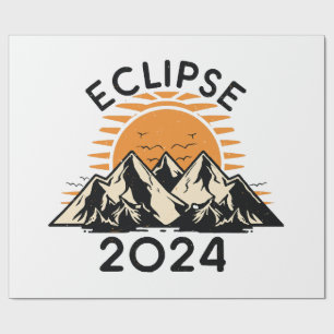 Papel De Presente Eclipse Solar Total 2024