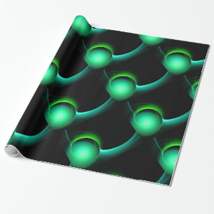 Papel De Presente ECLIPSE Verde-Preto Vibrante