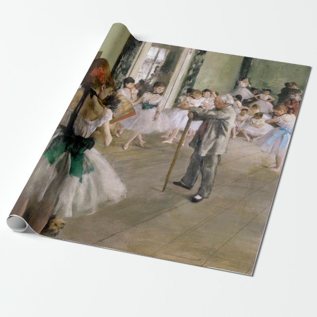 Papel De Presente Edgar Degas - A Classe da Dança (Desenrolado)