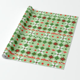 Papel De Presente Edição 4 do Natal Fair Isle Escandinavo