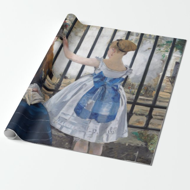 Papel De Presente Edouard Manet - A Ferrovia (Desenrolado)