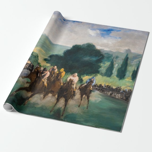 Papel De Presente Edouard Manet - As Corridas em Longchamp (Desenrolado)