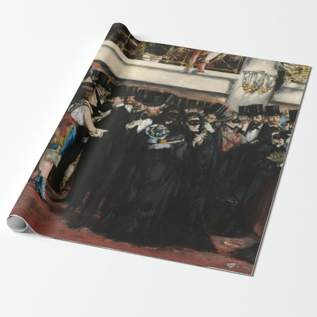 Papel De Presente Edouard Manet - Baile Mascarado na Ópera (Desenrolado)