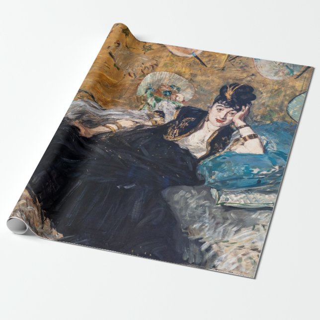 Papel De Presente Edouard Manet - Senhora com Leques (Desenrolado)