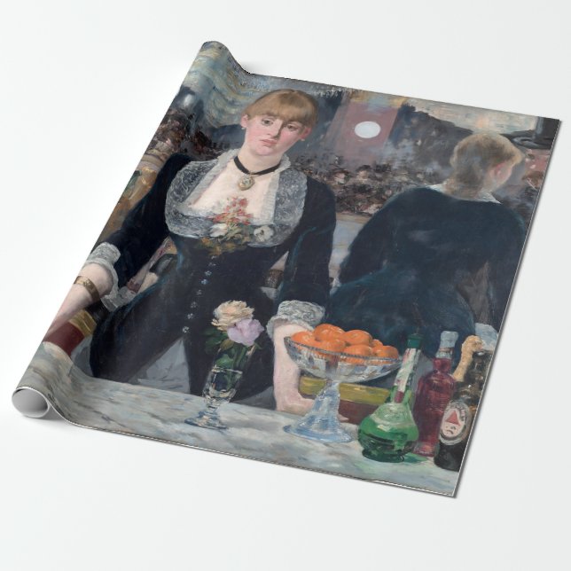 Papel De Presente Edouard Manet - Um Bar no Folies-Bergere (Desenrolado)
