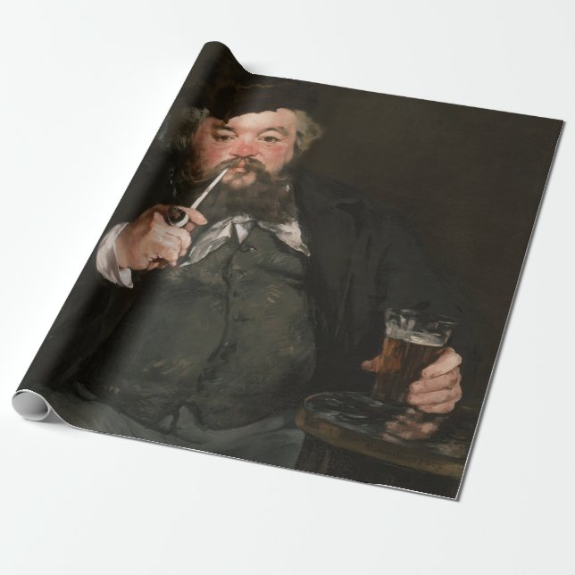 Papel De Presente Edouard Manet - Um Bom Copo de Cerveja / Boca de F (Desenrolado)
