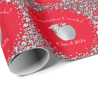 Papel De Presente Educação de Professores Red Silver