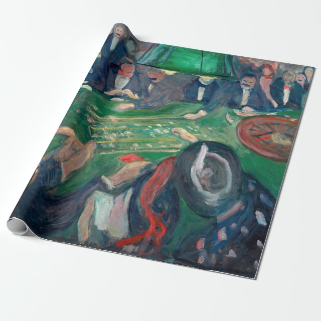 Papel De Presente Edvard Munch - A Mesa Roulette em Monte Carlo (Desenrolado)
