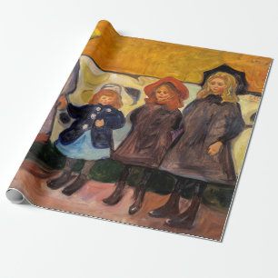 Papel De Presente Edvard Munch - Quatro Meninas em Asgardstrand