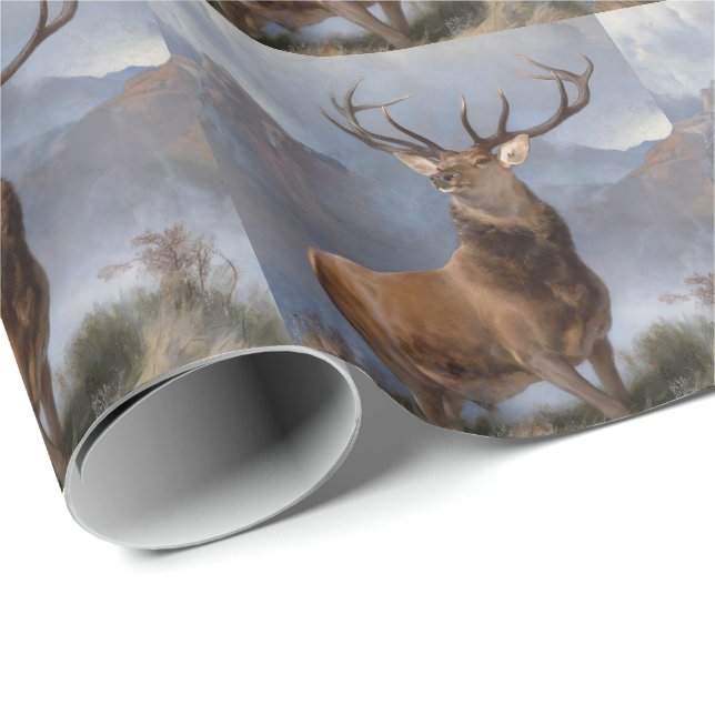 Papel De Presente Edwin Henry Landseer | Monarca do Glen (Ponta do rolo)