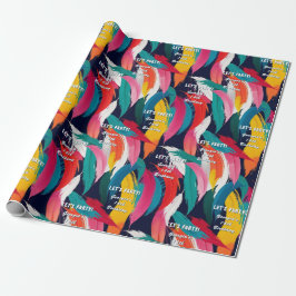 Papel De Presente Efeito de Tinta Brilhante Moderno 16ª Festa de ani