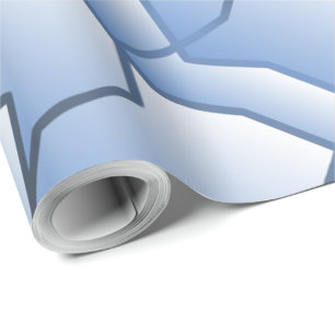 Papel De Presente Efeito Geométrico de Malhagem Monocromática