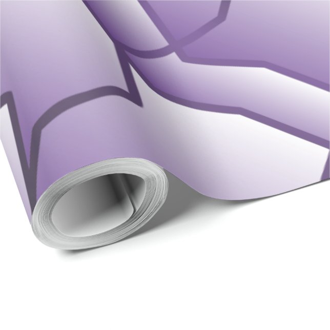 Papel De Presente Efeito Geométrico de Malhagem Monocromática (Ponta do rolo)