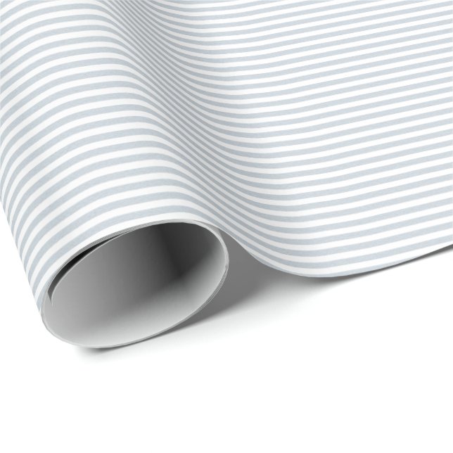 Papel De Presente efeito seersucker listra azul clássico préppy (Ponta do rolo)