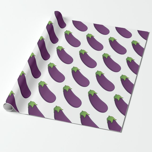 Papel De Presente EggPlant Personalizável (Desenrolado)
