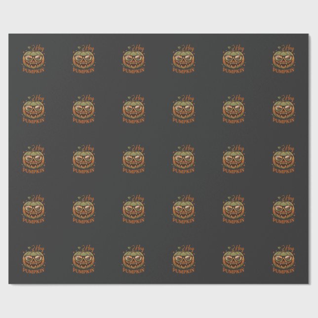 Papel De Presente Ei Abóbora Óculos de Halloween Jack Lantern Bigode (Aberto)