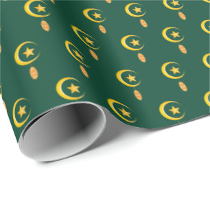 Papel De Presente Eid al Fitr Mubarak Ramadan Kareem Moon Star