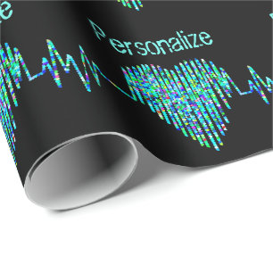 Papel De Presente EKG linha médica cardíaca por kg