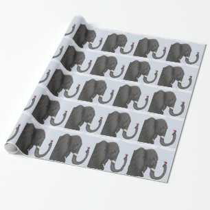 Papel De Presente Elefante Adorável e Ladybug Bonito