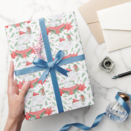 Papel De Presente Elefante Branco-Cinto | Natal